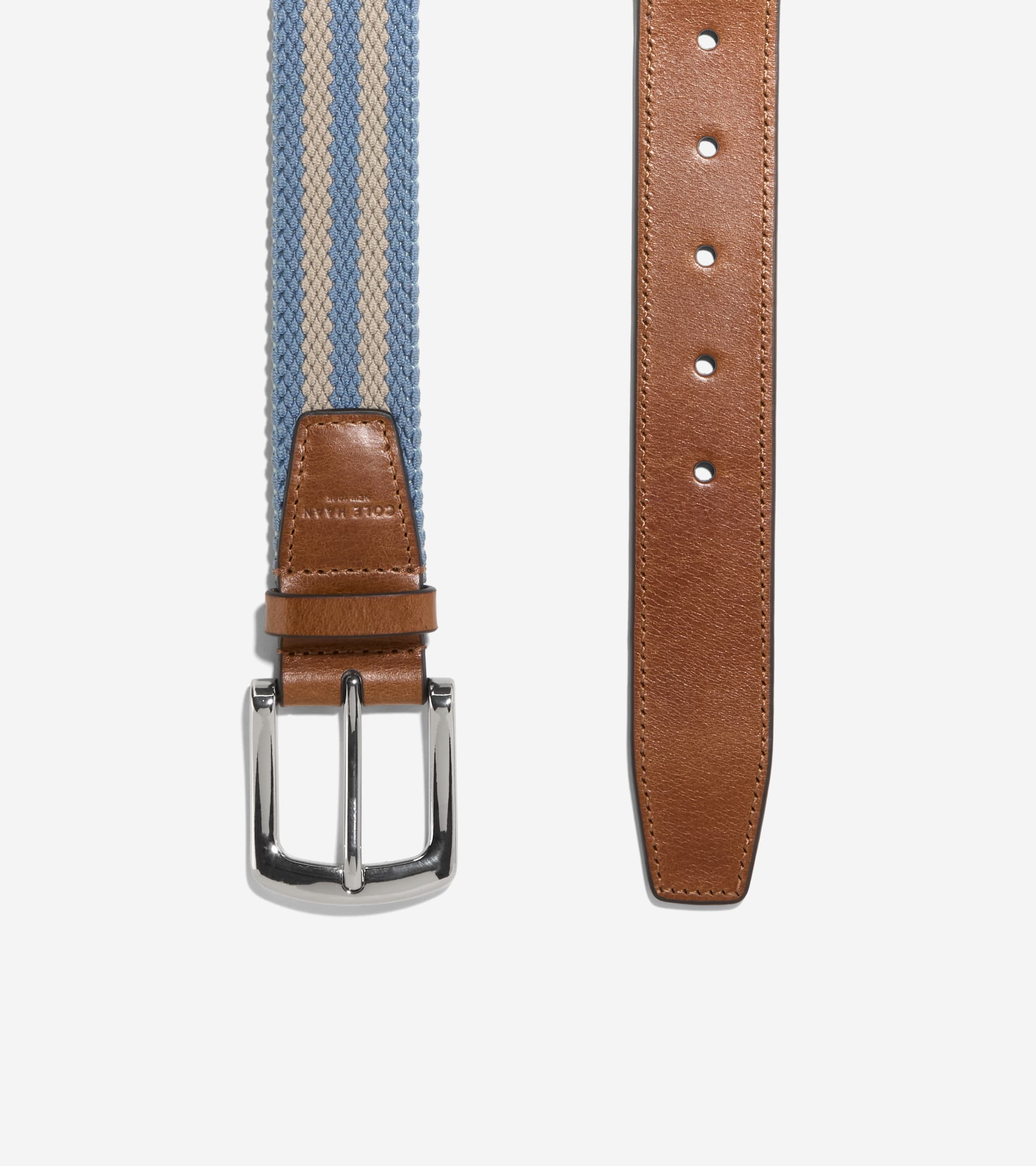 Men's 35MM Striped Canvas Stretch Belt - Image 2