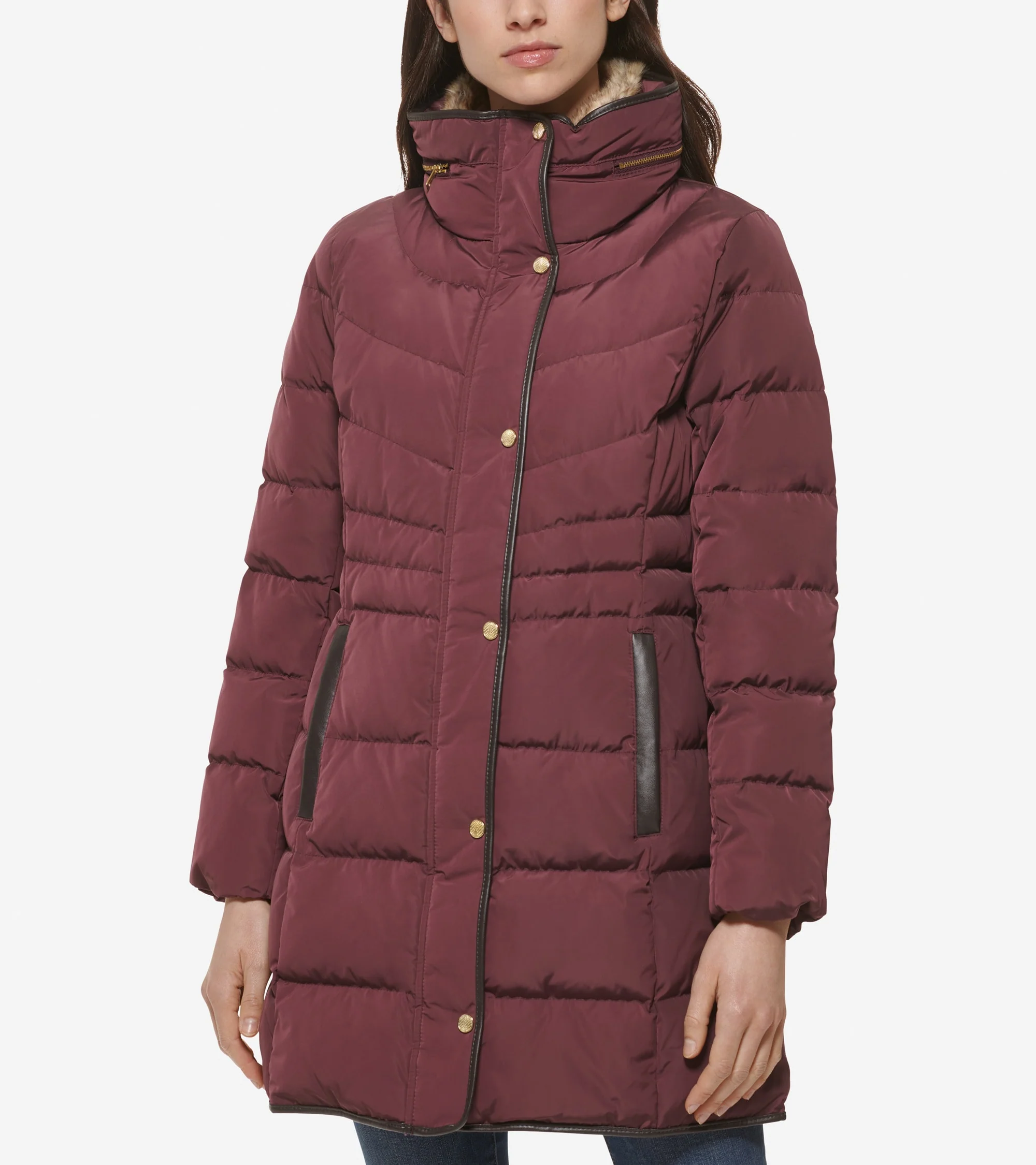 Women's Hidden-Hood Puffer Coat